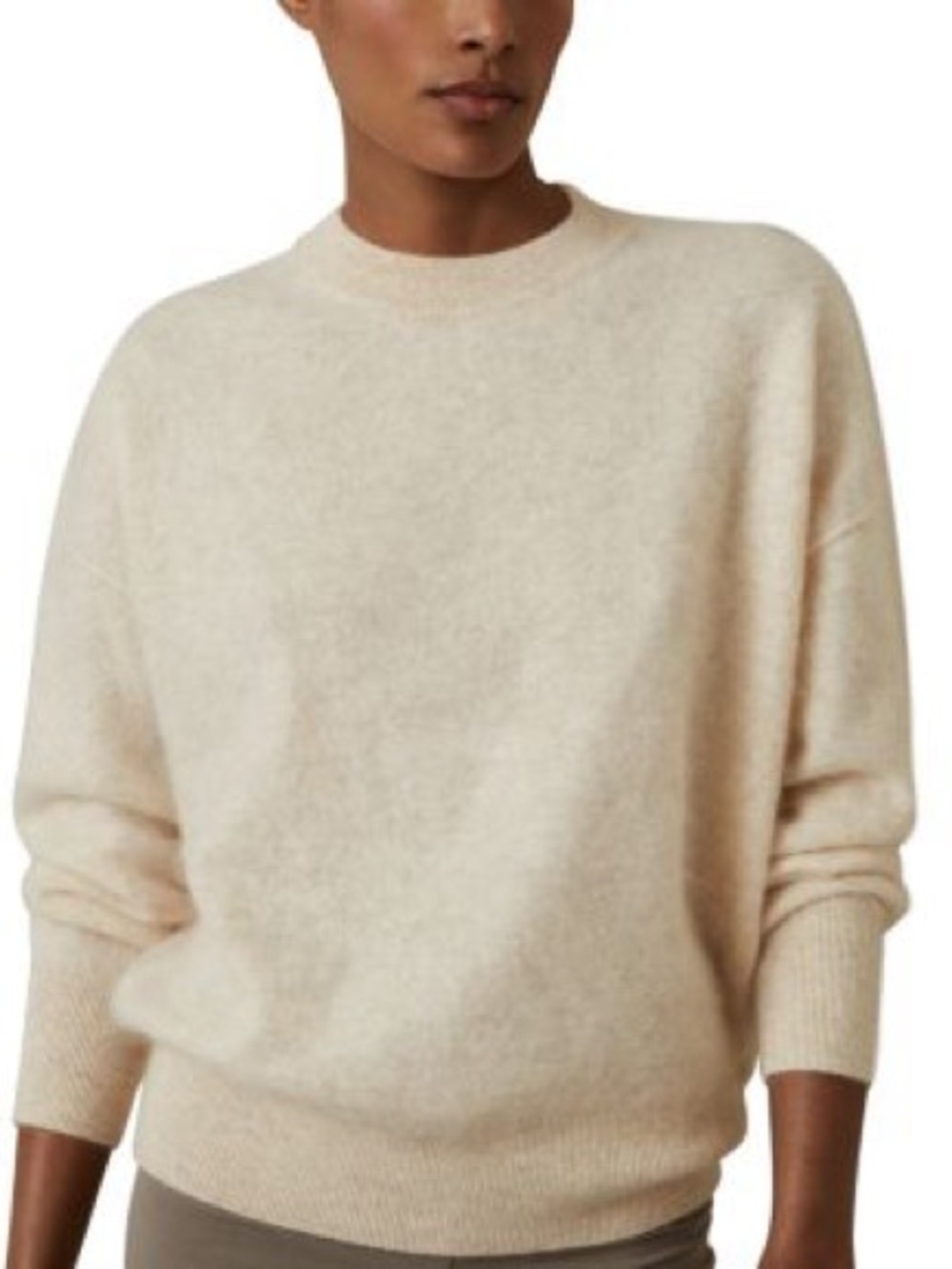 MOTF Soft Cream Crewneck Sweater